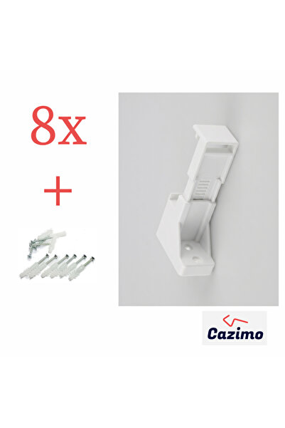 CAZIMO Perde Rayı Korniş L Ayak Duvara Montaj Plastik Askı Aparatı - Vida ve ...