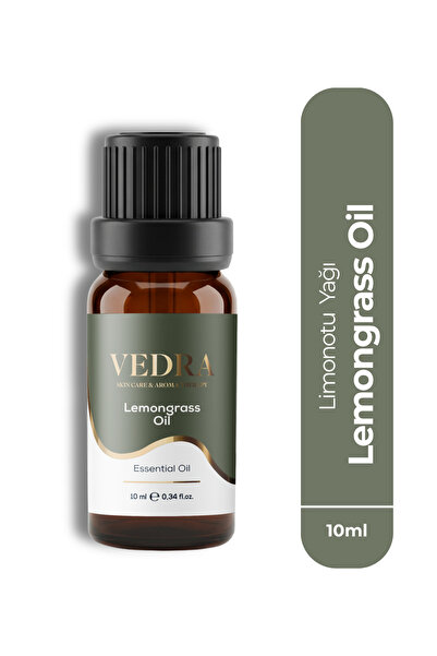 VEDRA AROMATHERAPY & SKINCARE Limon Otu Yağı (%100 Saf, Soğuk Sıkım) Lemongra...