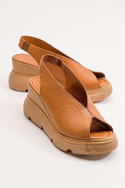 Zeynep Sıradağlı Elpidio Women's Leather Sandals Tan