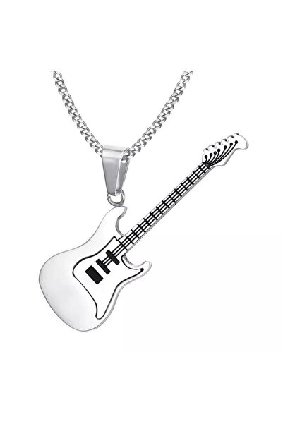 Herşey Nota Çelik Titanyum Gitar Kolye Metal Renk