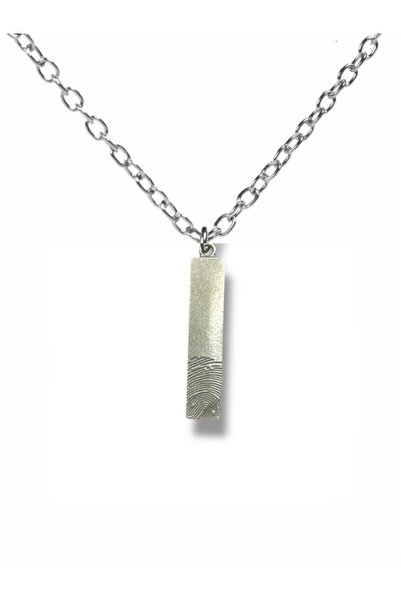 Herşey Nota Unisex Necklace with Fingerprint Figure – 60 cm Chain, Identity a...