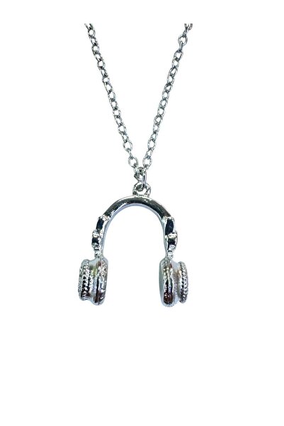 Herşey Nota Feel the Vibe |   Metal Dj Headphone Figured Unisex Necklace – 60...