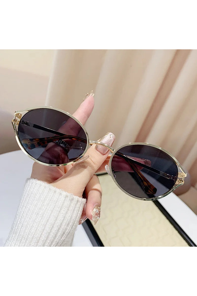 Choice3 C1 1Pc Retro Fashion Metal Oval Frame Sunglasses, Multi-Colored Lense...
