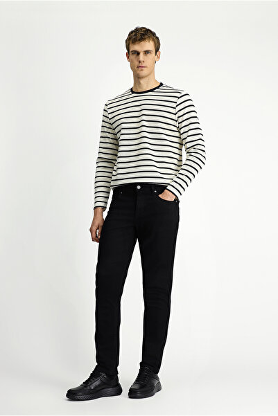 Kiğılı Pantaloni din denim cu cinci buzunare, din Lycra, cu croială slim fit