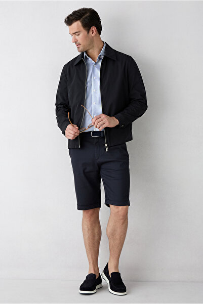 Kiğılı Regular Fit Standard Cut Lyocell Blend Bermuda Shorts with Side Pockets