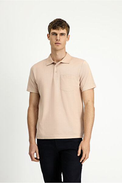 Kiğılı Regular Fit Pamuklu Nakışlı Cepli Polo Yaka Tişört
