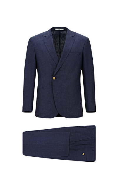 Kiğılı 6 Drop Regular Fit Standard Cut Linen Blended Double-Breasted Suit