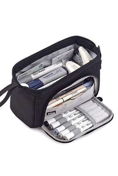 Choice6 black Large Capacity Pencil Case Cute Student Pencil Cases Big Pen Ba...