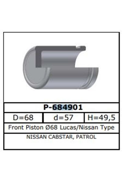 FPR Fren Kaliper Pistonu Ön Nissan, Toyota, Opel