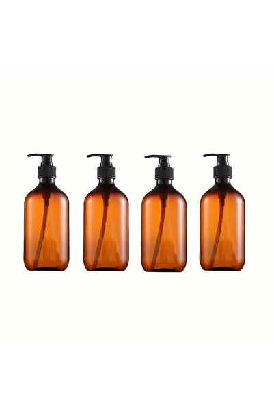 Choice Plastic 300ml 4 BROWN 4PCS 300ml Bathroom Soap Dispenser Reusable Hand...
