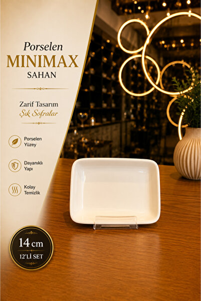 Paşabahçe Porselen Minimax 14 cm 12'li Sahan