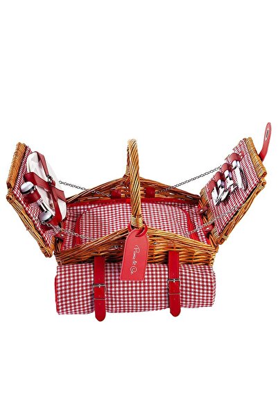 Picnic&co Beymen X Picnic&co. 2 Kişilik El Yapımı Hasır Piknik Sepeti ve Pikn...