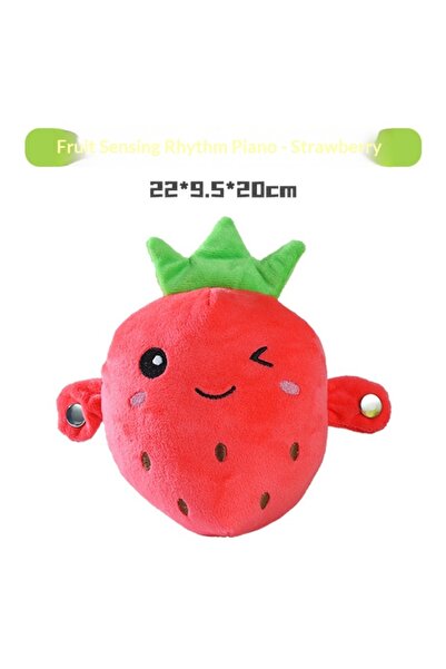 Choice1 Strawberry Internet Famous Human Sensor Bear Rhythm Piano Plush Toy D...