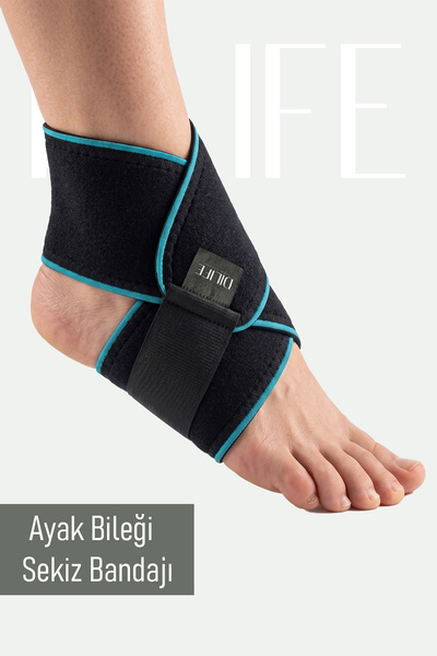 DILIFE Ayak Bileği Bandı Sekiz Bandajı Ayak Bilekliği Ayarlanabilir Standart ...