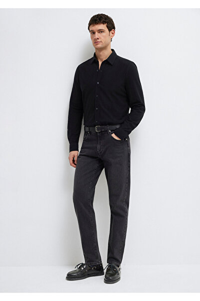 Mavi Siyah Örme Gömlek Regular Fit / Normal Kesim 0212062-900