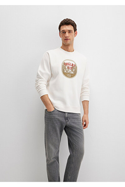 Mavi Chalet Nakışlı Ekru Sweatshirt 0S10484-70057