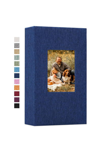 Choice Blue 300 Pockets Linen Photo Album for 4x6 Photos Books Slip-in Pictur...