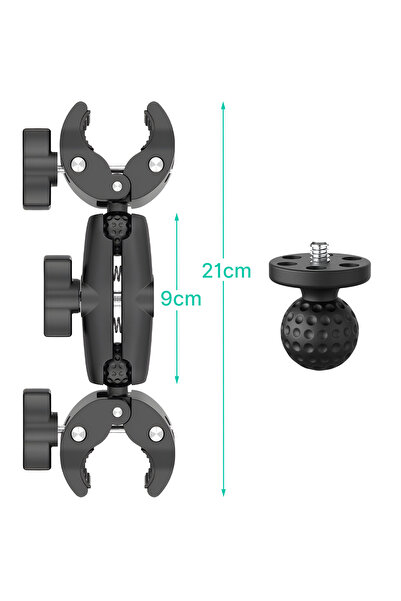 Choice Set F Double Head Clamp Kit For Insta360 One X2 X3 Motorcycle Bicycle ...