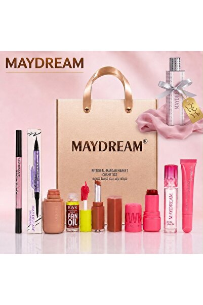 MAYDREAM مجموعة مكياج الأكثر مبيعاً مع قلم حواجب ماي دريم عالي الجودة مع هدية