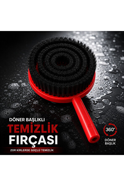 MAGUREX Profesyonel Koltuk Yıkama Fırçası Su Sıçratmayan Sert Kıllı Temizlik ...