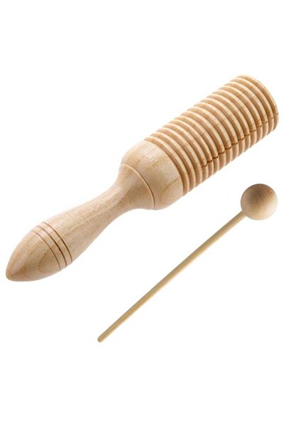 Temel Ahşap Guiro Ritim Müzik Aleti 19 cm BY11-19