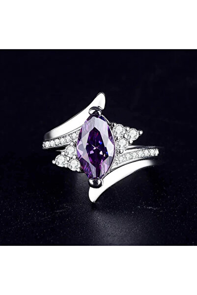 Choice 6 T0334 Huitan Charming Marquise Purple CZ Rings for Women Luxury Wedd...