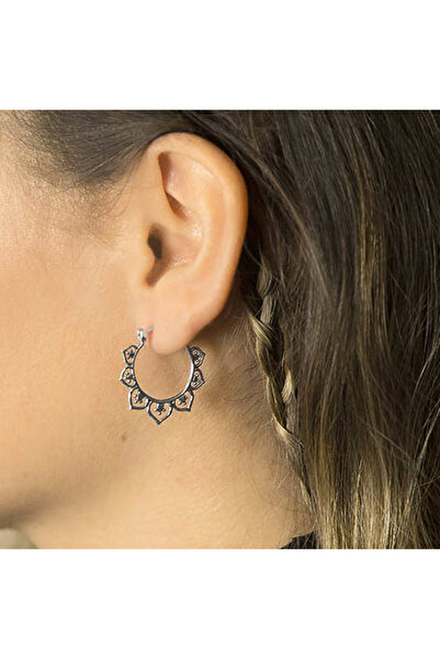 Choice E2946 Huitan Bohemia Style Hoop Earrings for Women Metal Silver Color ...