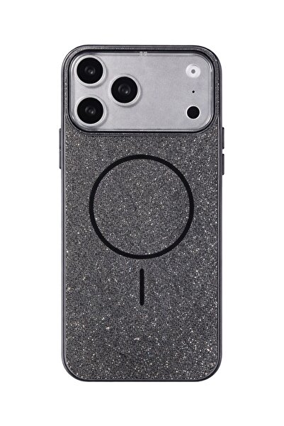 Vissona iPhone 17 Pro Kılıf – MagSafe Uyumlu – Simli Lüks Silikon Telefon Kılıfı