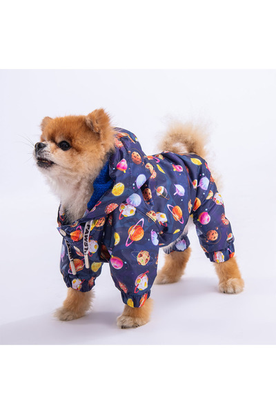 Pawstar Planetfood Fleece Dog Jumpsuit Raincoat Dog Raincoat Dog Clothing Dog...