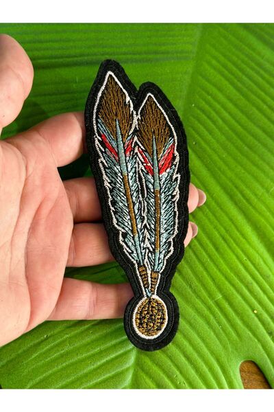 Gönülden Tasarım 15x6 cm Broderie termoadezivă cu frunze Arma
