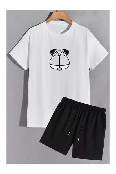 FATOOM STILE T-Shirt Shorts - T-Shirt with Shorts, Printed Crew Neck Top and ...