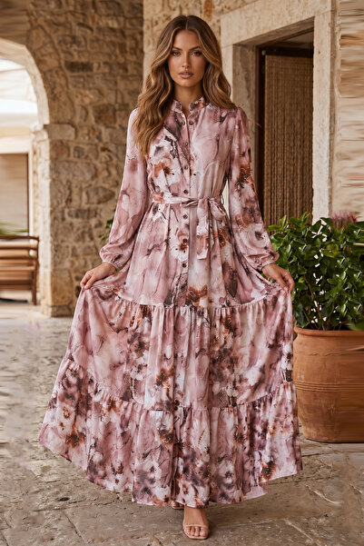 benguen Φόρεμα Τζέσικα με σχέδια, Τεσεττούρ, B598 Βιζόν