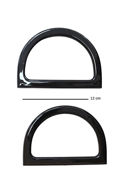 MarifetDükkan 12 CM D MODEL AKRİLİK PLASTİK ÇANTA SAPI / 2 ADET