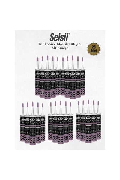 Selsil Silikonize Altınmeşe Mastik 500 gr - 25 Adet