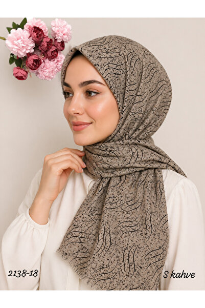 Butik Yüzde 80 Pamuk Hafif Sert Dokulu Eşarp Yazma