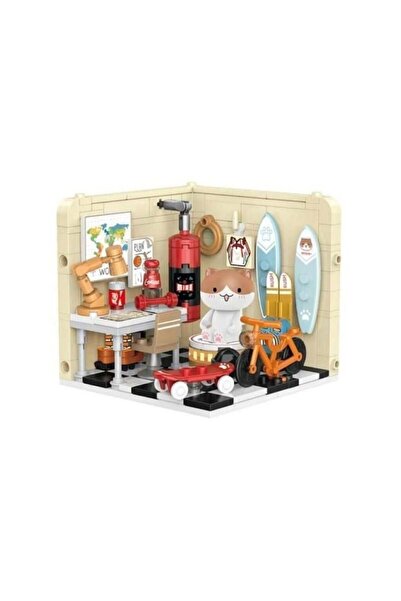 PANLOS Cat Sports Room 238 Piece Block Toy