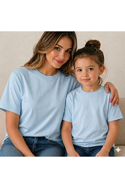 VODEXA Tricou oversize simplu pentru mamă și fiică, tricou pereche, 100% bumb...