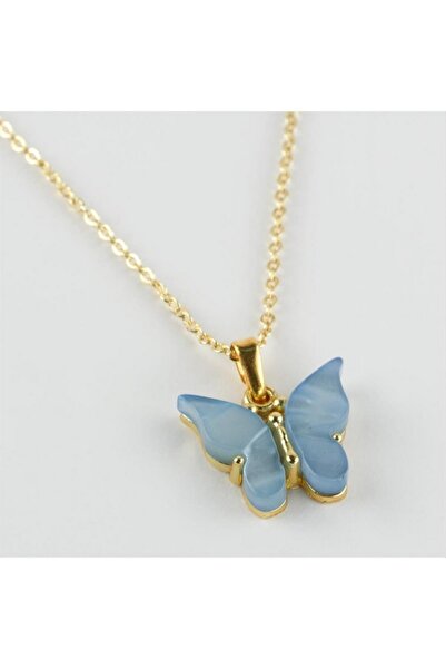 ZERO LAND Gldisptm Butterfly Figured Polyester Necklace (02410) - Turquoise