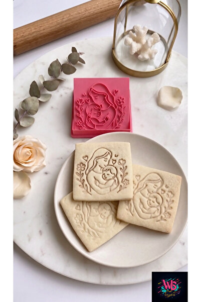 WLS studio Mother's Day Special Mother-Baby Cookie Mold - Sugar Paste Printin...