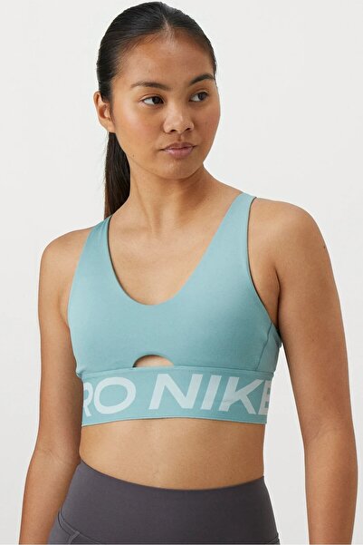 Nike Pro Indy Plunge-Support Bra Γυναικείο Αθλητικό Σουτιέν Ανοιχτό Πράσινο
