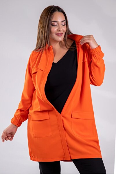 Roxxlen Γυναικείο καπάκι μεγάλου μεγέθους με τσέπες και φερμουάρ