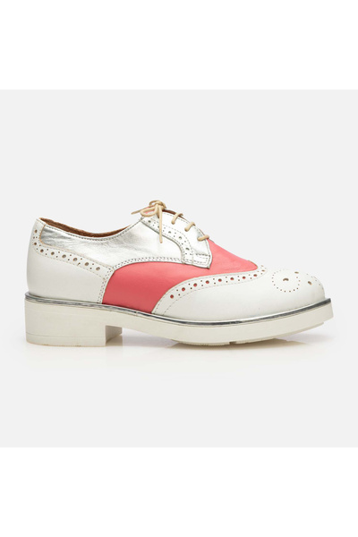 UrbanShoes Pantofi casual dama din piele naturala,Leofex - 012-2 Alb Argintiu...