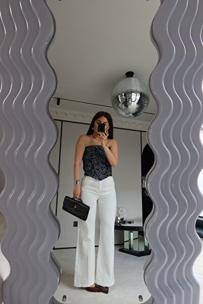 Özge Özgenç High Waist Belted Straight Fit Jeans