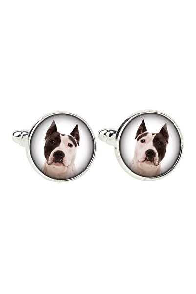 Art - Dog American Staffordshire Terrier - cufflinks, a shirt accessory, a sh...
