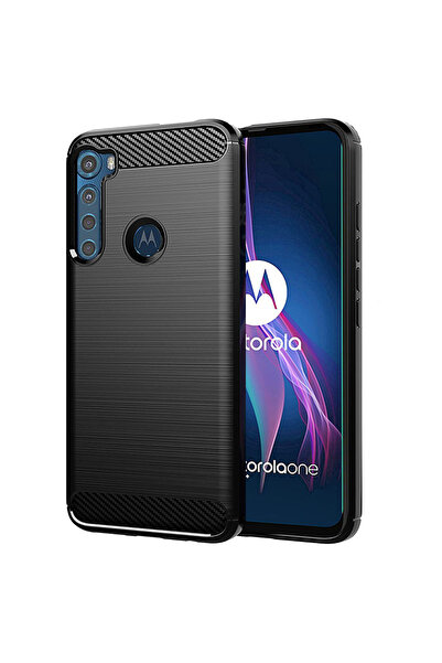 DAMUR Husa Carbon Motorola One Fusion Plus, Silicon TPU Durabil, Grip Anti-Al...