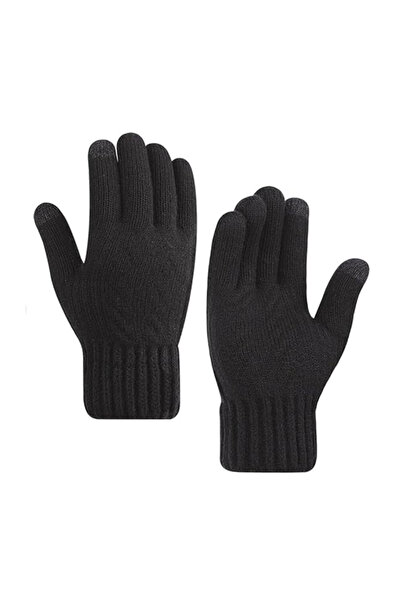 Techsuit - Gloves (ST0015) - from Alpaca Wool, Size 21cm - Black, utilizare z...