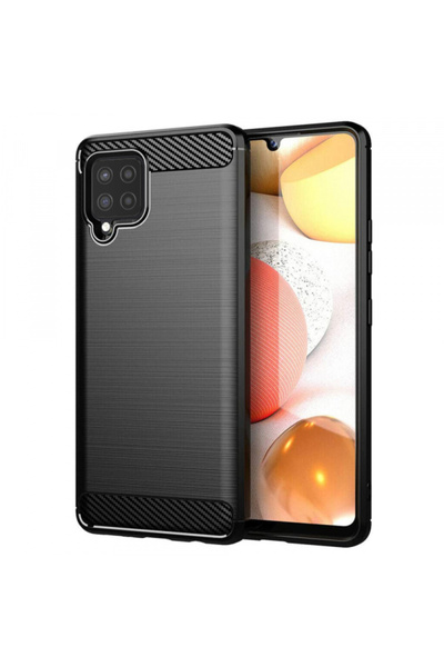 Stef's Cat Θήκη για Samsung Galaxy A42 5G A426, Γάτα του Στεφ, Κάρμπον, Μαύρο