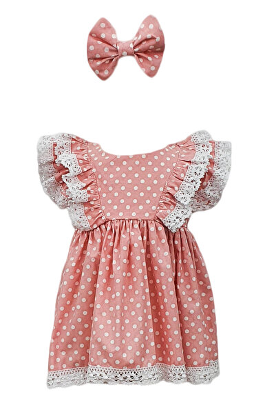 fantasialand Rochie botez cu maneca scurta, 2 piese, culoare roz