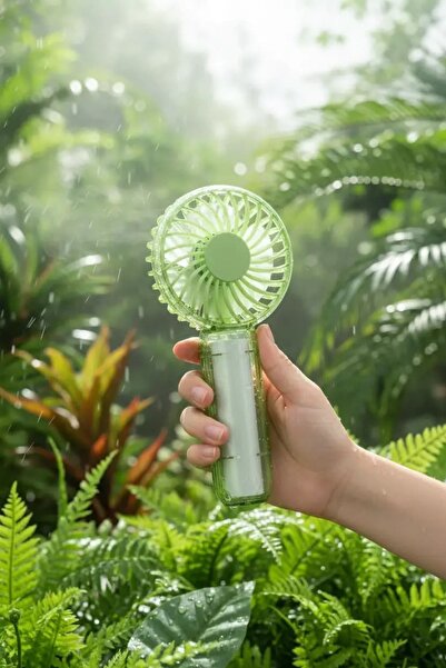 Miniso Lisanslı El Tipi Mini Fan Yeşil – Şarj Edilebilir Taşınabilir El Fanı ...