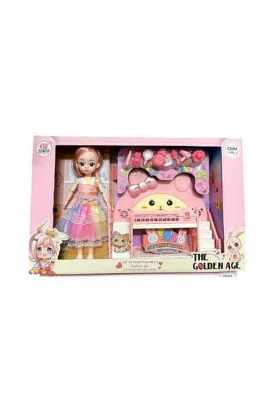 OEM Σετ κούκλα Vintage με αξεσουάρ ομορφιάς